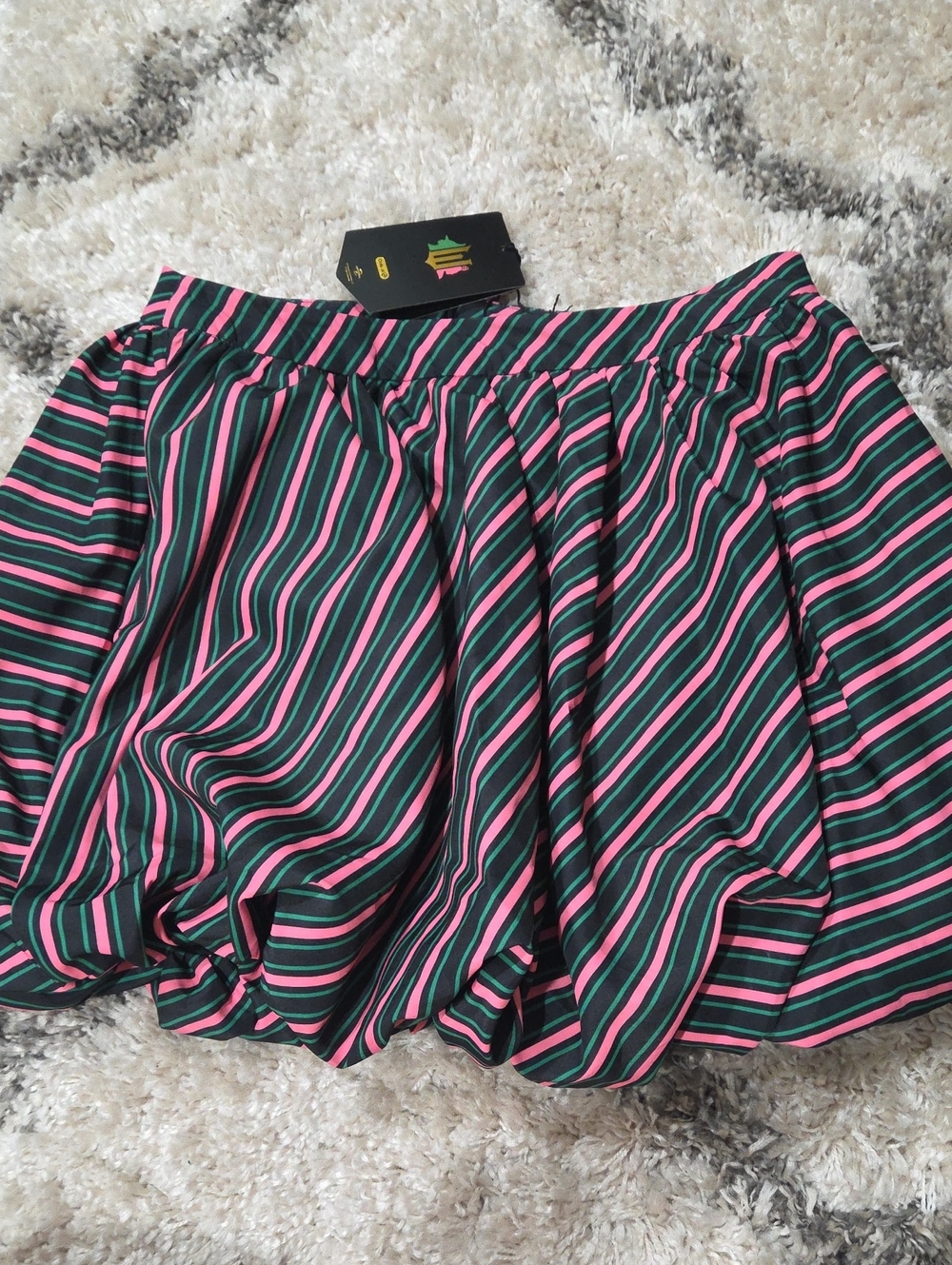 Target x Wicked-Striped Bubble Skirt in Pink and Green